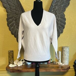 Dynamite VNeck Ribbed Cardigan Style Sweater